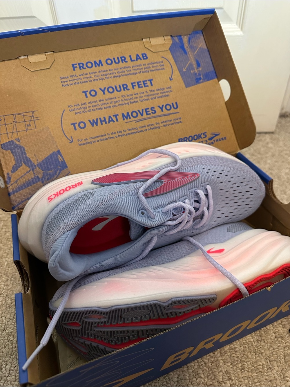 Brooks womens Light Gray and Pink Sneakers - Picture 9 of 11